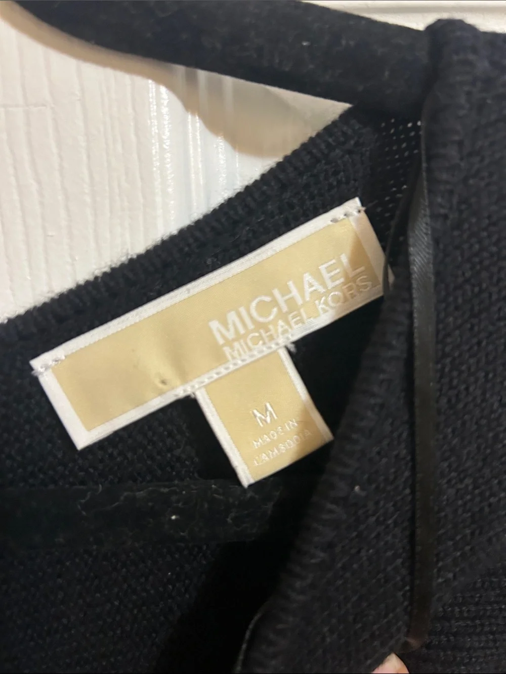 Michael Kors Black Long Sleeve Scoop Neck Tunic